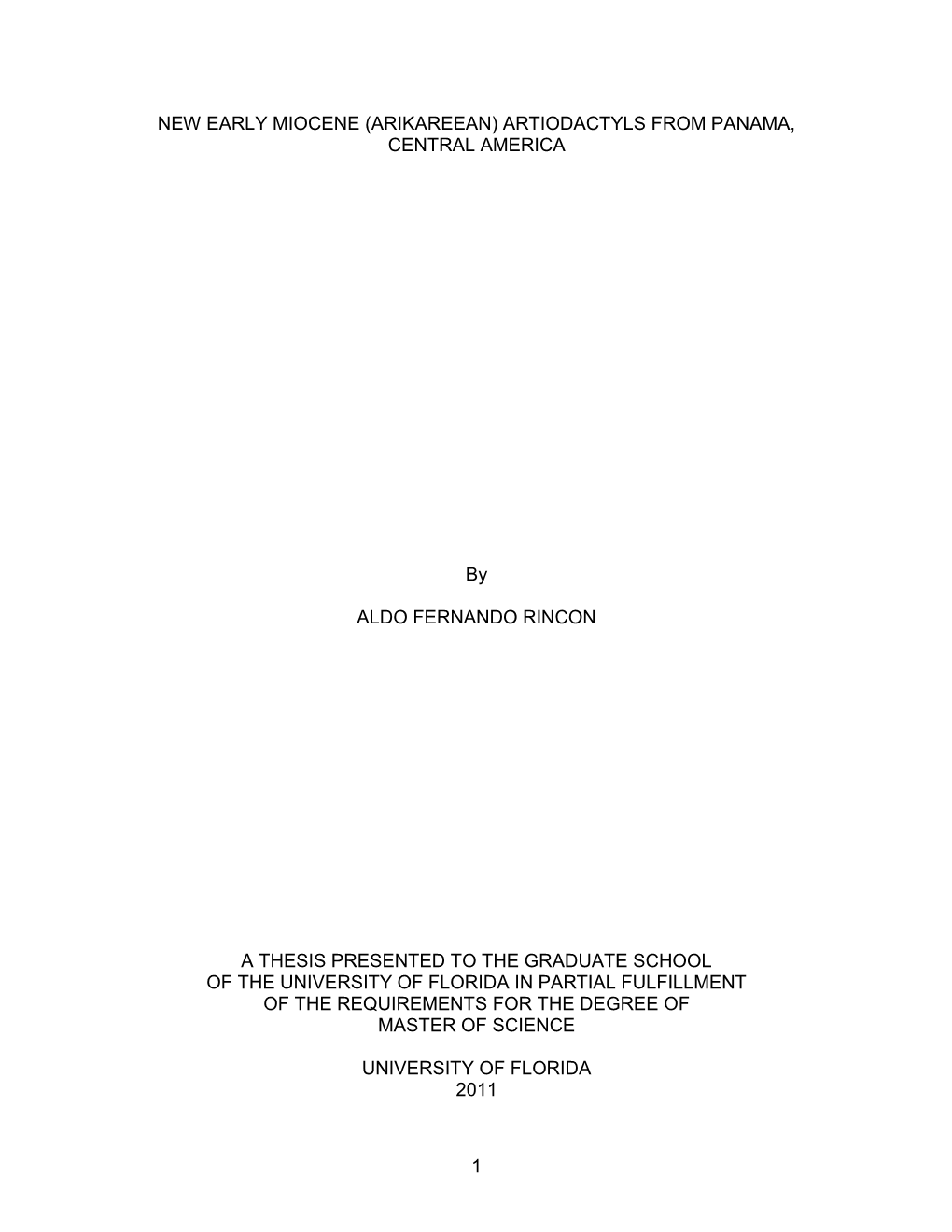 New Early Miocene (Arikareean) Artiodactyls from Panama, Central America