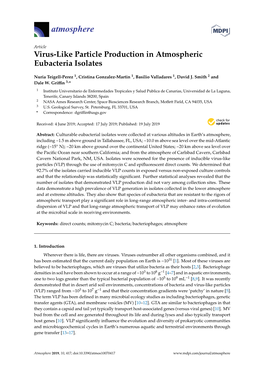 Virus-Like Particle Production in Atmospheric Eubacteria Isolates