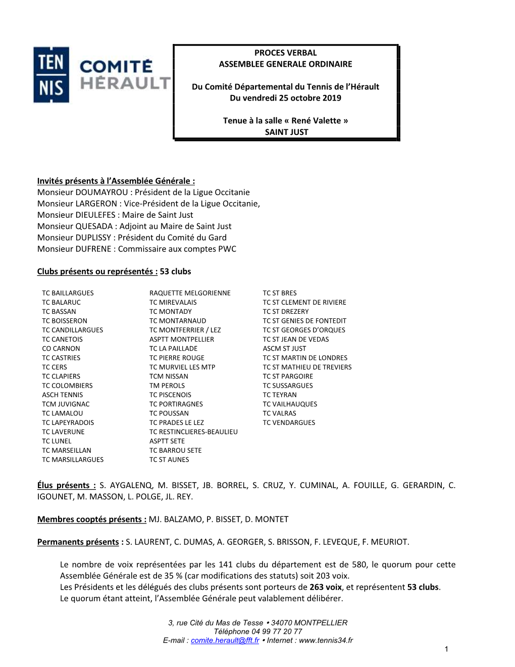 Proces Verbal Assemblee Generale Ordinaire