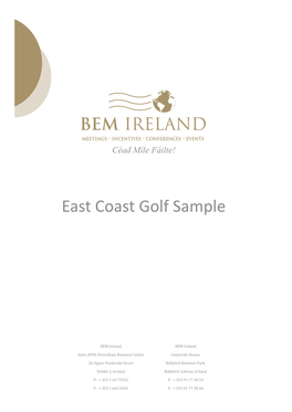 East Coast Golf Sample