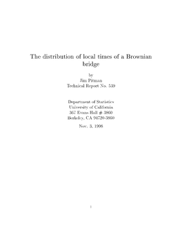 The Distribution of Local Times of a Brownian Bridge