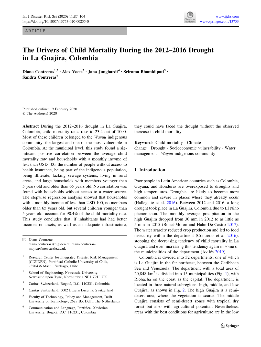 The Drivers of Child Mortality During the 2012–2016 Drought in La Guajira, Colombia