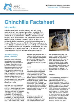 Download Article Chinchilla Factsheet