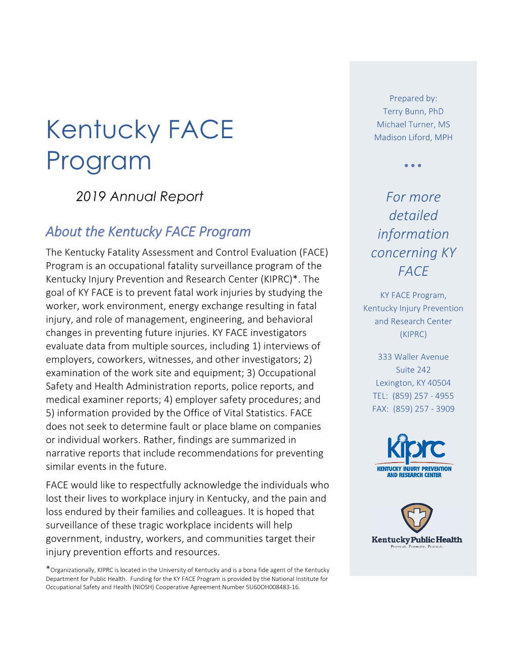 FACE Annual Report 2019