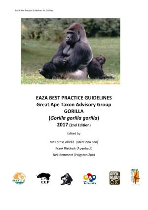 EAZA Best Practice Guidelines for Gorillas