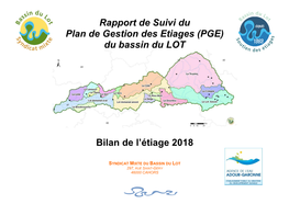 Rapport De Suivi Du Plan De Gestion Des Etiages (PGE) Du Bassin Du LOT