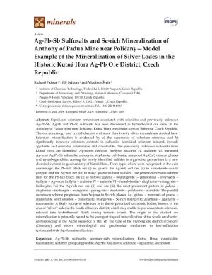 Ag-Pb-Sb Sulfosalts and Se-Rich Mineralization of Anthony of Padua