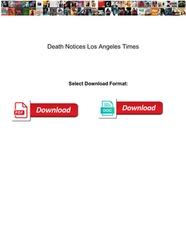 Death Notices Los Angeles Times