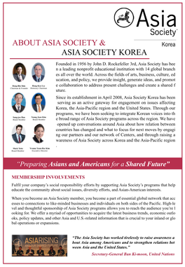 Asia Society Korea Programs