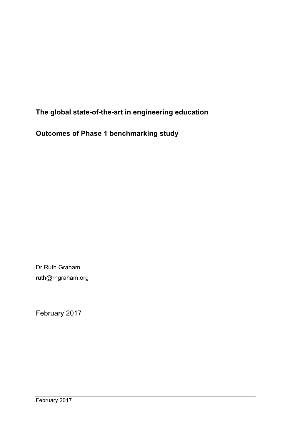 The Global State-Of-The-Art in Engineering Education