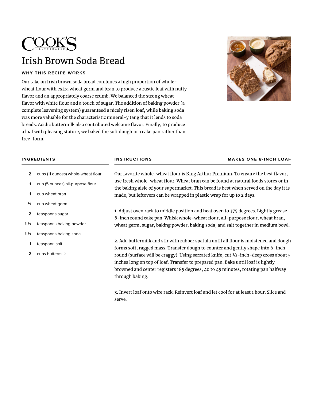 Irish Brown Soda Bread