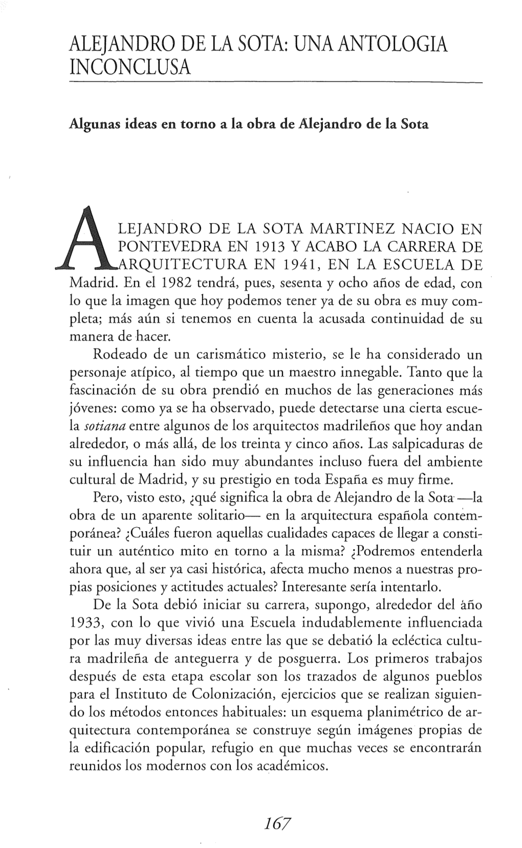 Alejandro De La Sota: Unaantologia Inconclusa