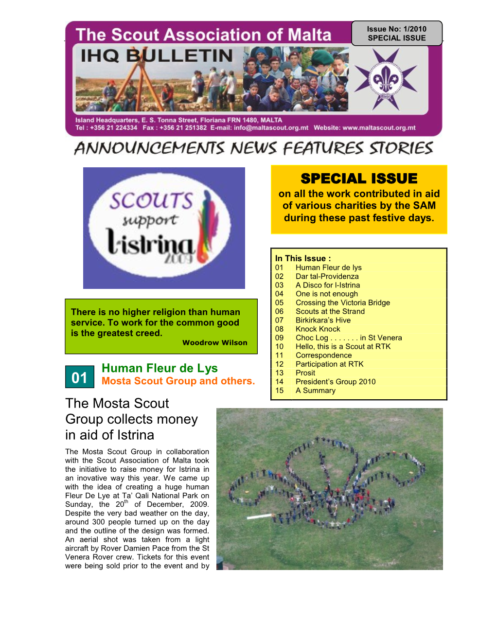 Special Bulletin Malta Scouts