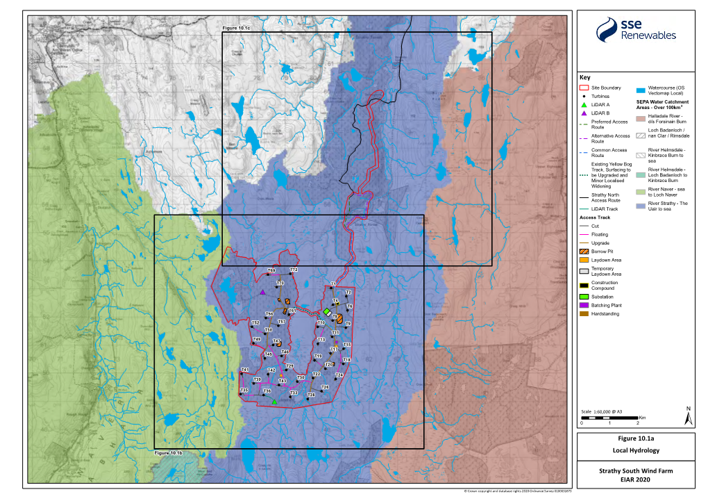 Local Hydrology Figure 10.1A Strathy South Wind Farm EIAR 2020