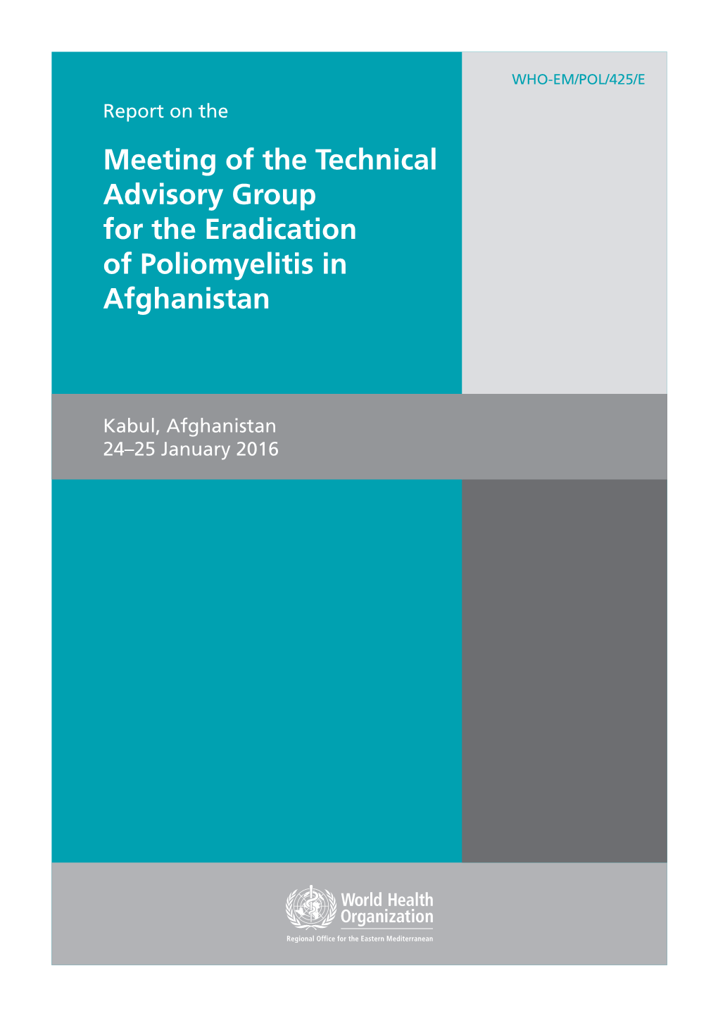 Meeting of the Technical Advisory Group for the Eradication of Poliomyelitis in Afghanistan