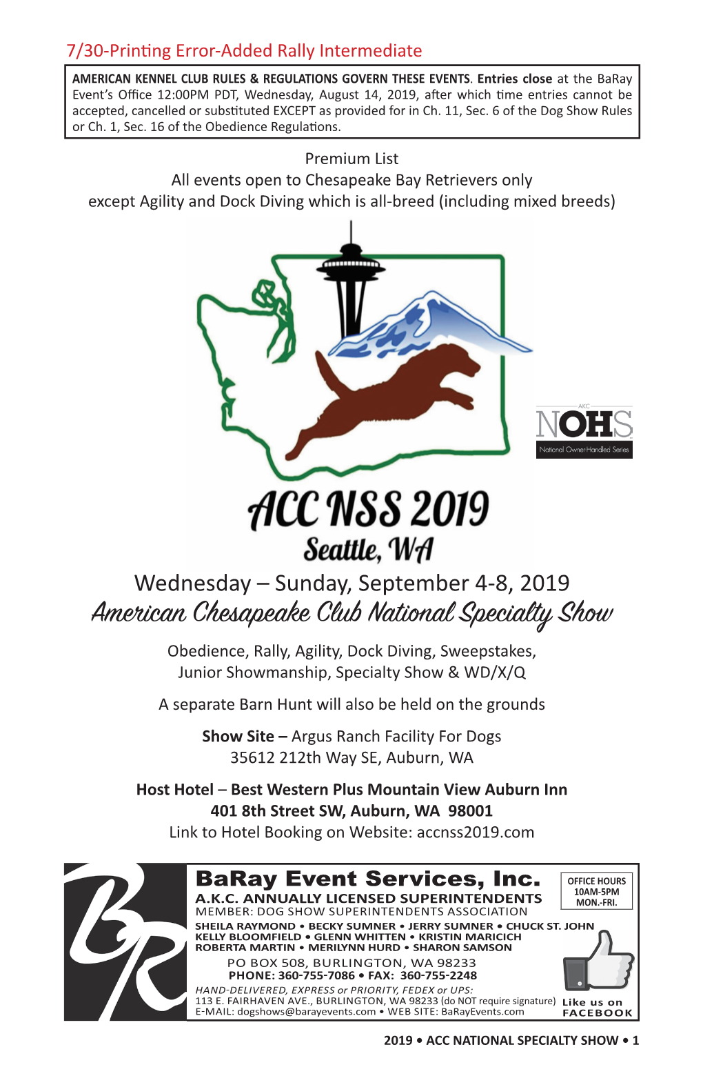 American Chesapeake Club National Specialty Show