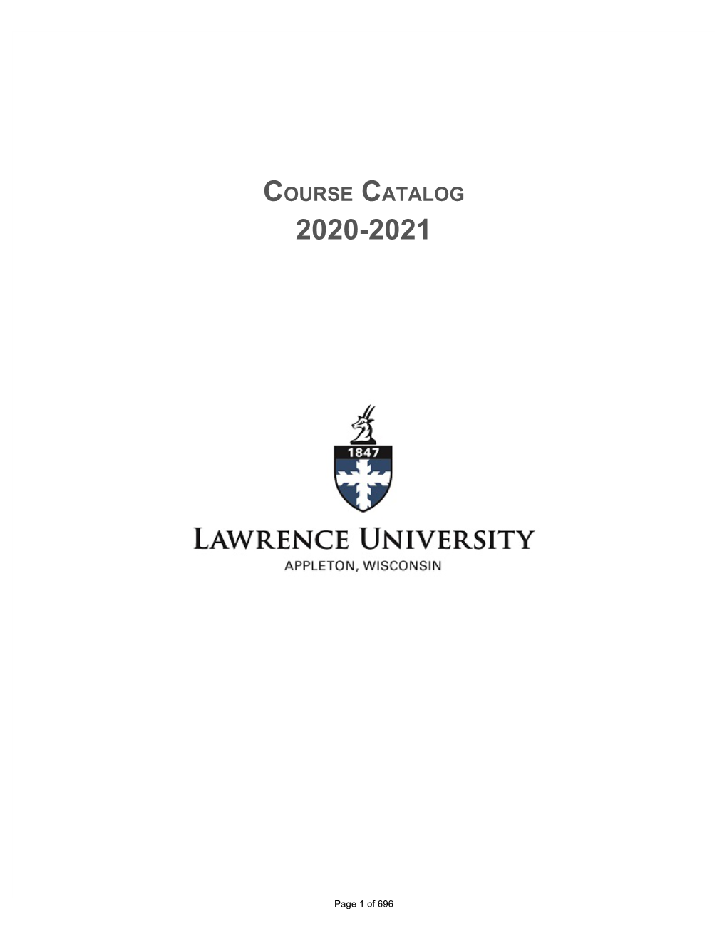 Lawrence Course Catalog | Lawrence University