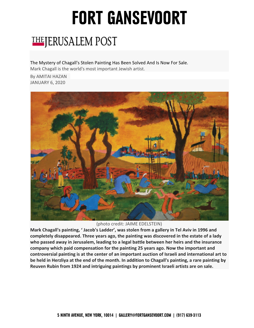 The Jerusalem Post the Mystery of Chagall's