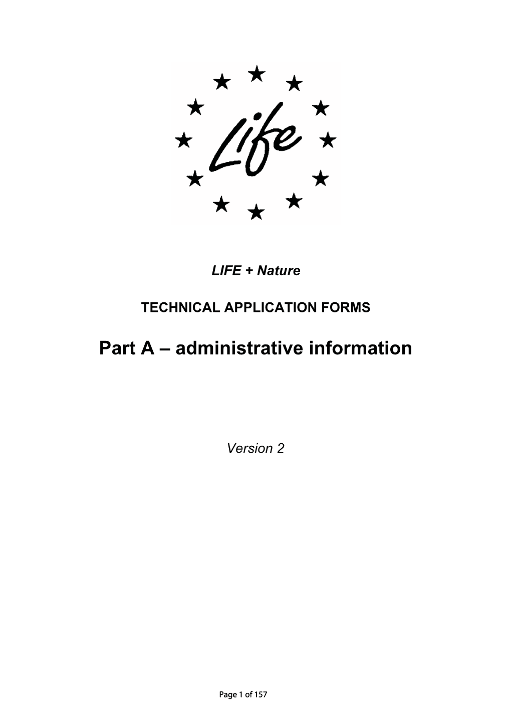 Part a – Administrative Information