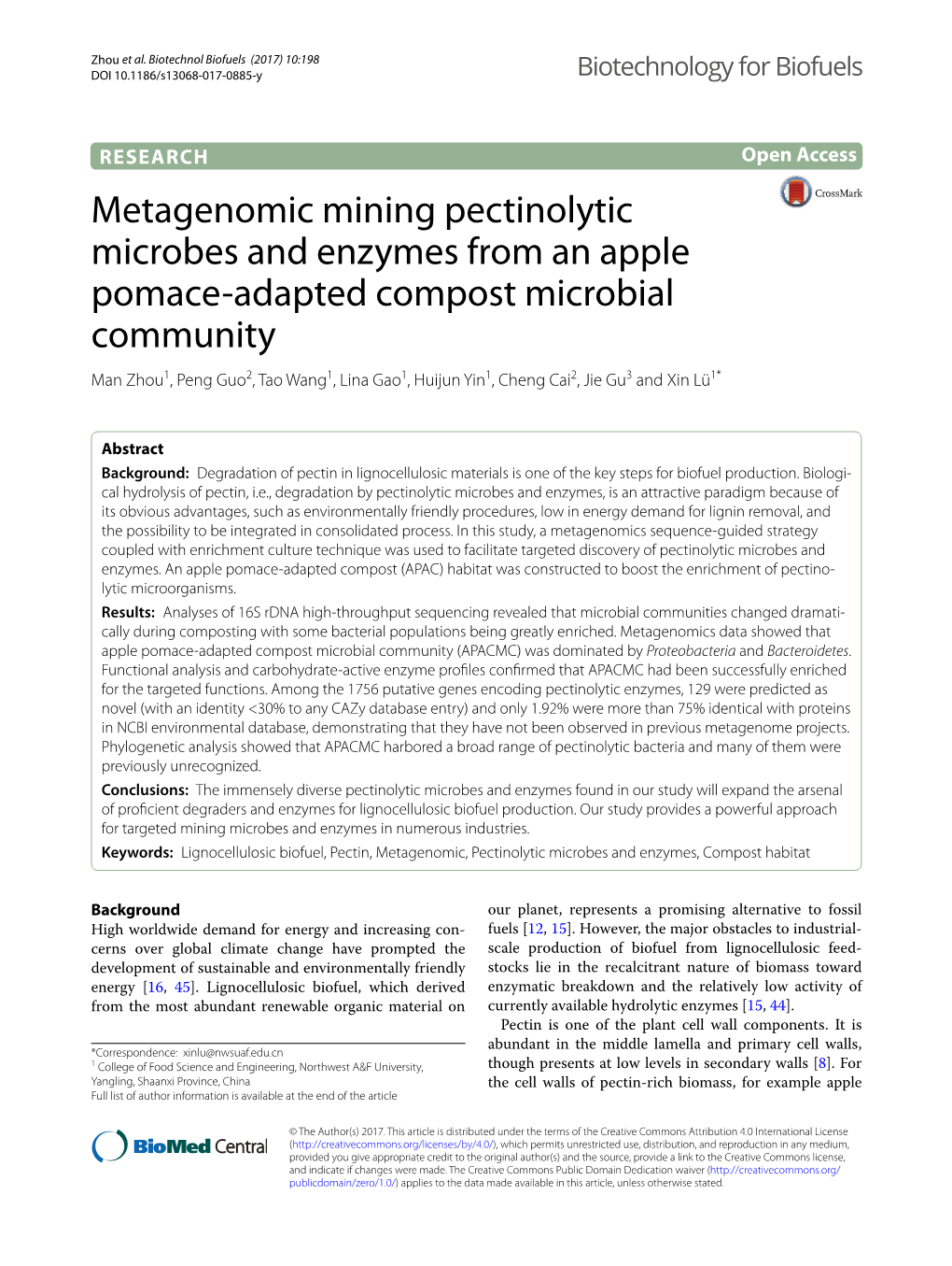 Metagenomic Mining Pectinolytic Microbes and Enzymes from An