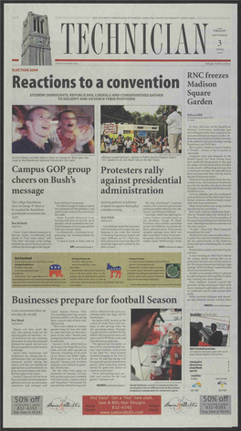 Election 2004 the Student Newspaper of North