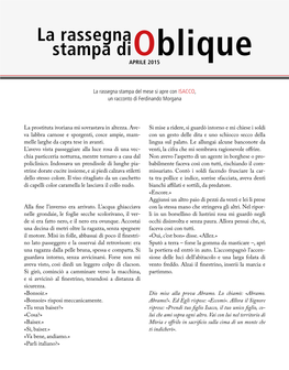 La Rassegna Stampa Di Oblique | Aprile 2015