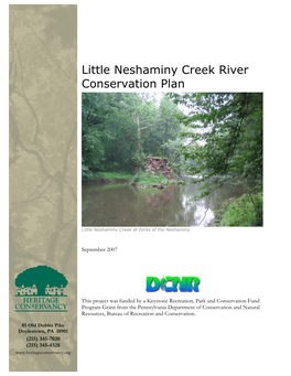 Little Neshaminy Creek River Conservation Plan