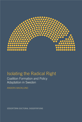 Isolating the Radical Right Coalition Formation and Policy Adaptation in Sweden