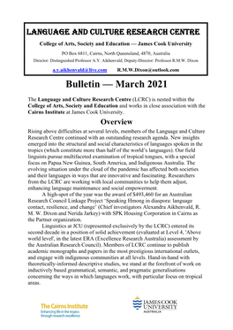 Bulletin Mar 2021