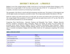 District Budgam - a Profile