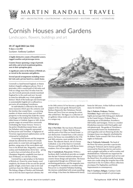 Cornish Houses and Gardens Landscapes, Flowers, Buildings and Art