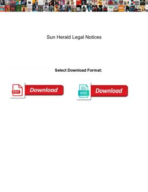 Sun Herald Legal Notices