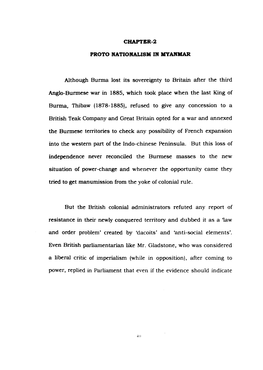 Although Burma Lost Its Sovereignty to Britain After the Third Anglo