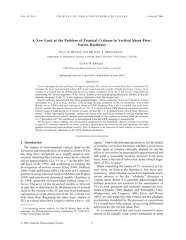 A New Look at the Problem of Tropical Cyclones in Vertical Shear Flow: Vortex Resiliency