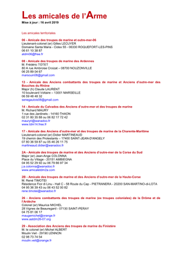 Liste PDF Des Amicales