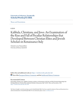Kabbala, Christians, and Jews