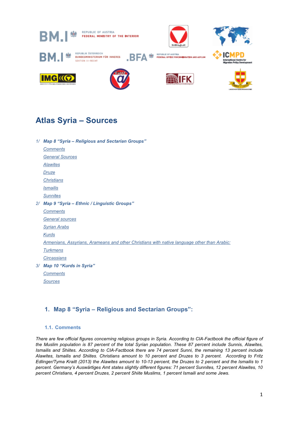 Atlas Syria – Sources