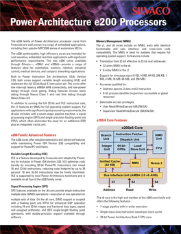 Power Architecture E200 Processors