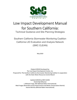 Low Impact Development Manual for Southern California: Technical Guidance and Site Planning Strategies