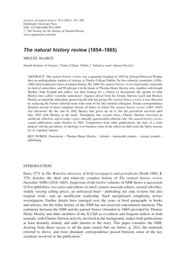 The Natural History Review (1854–1865)