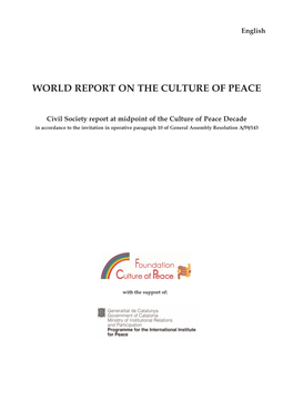 World Report on the Culture of Peace