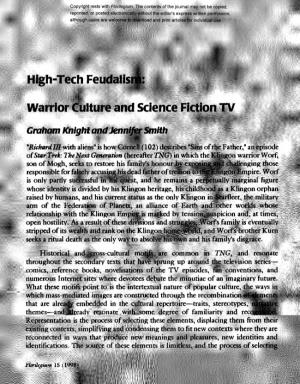Warrior Culture and Science Fiction TV