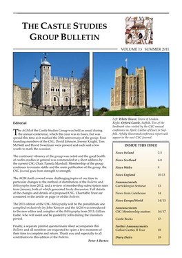 The Castle Studies Group Bulletin