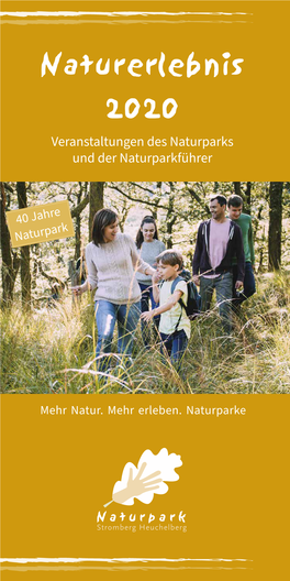 Naturerlebnis 20 20 Veranstaltungen Des Naturparks Und Der Naturparkführer