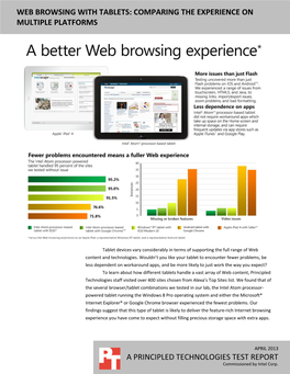 Web Browsing with Tablets: Comparing the Experience on Multiple Platforms