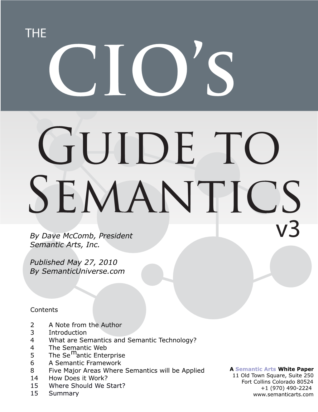 Guide to Semantics V3 a Note from the Author