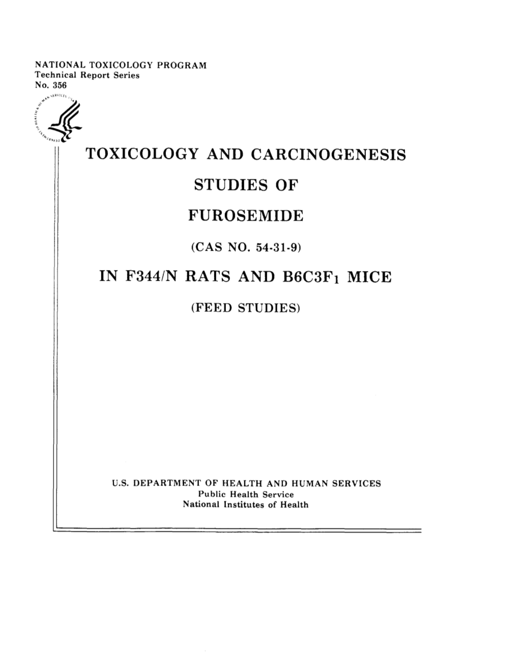 Furosemide (CASRN 54-31-9) in F344/N Rats and B6c3f1mice