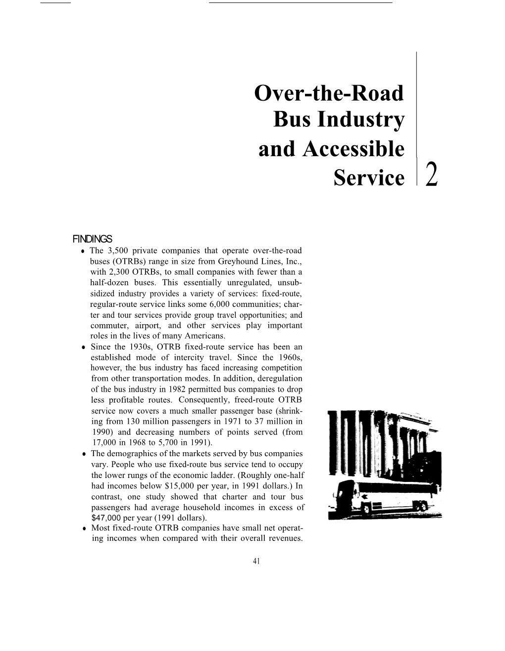 Over-The-Road Bus Industry and Accessible Service 2