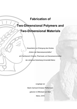 Fabrication of Two-Dimensional Polymers and Two-Dimensional Materials