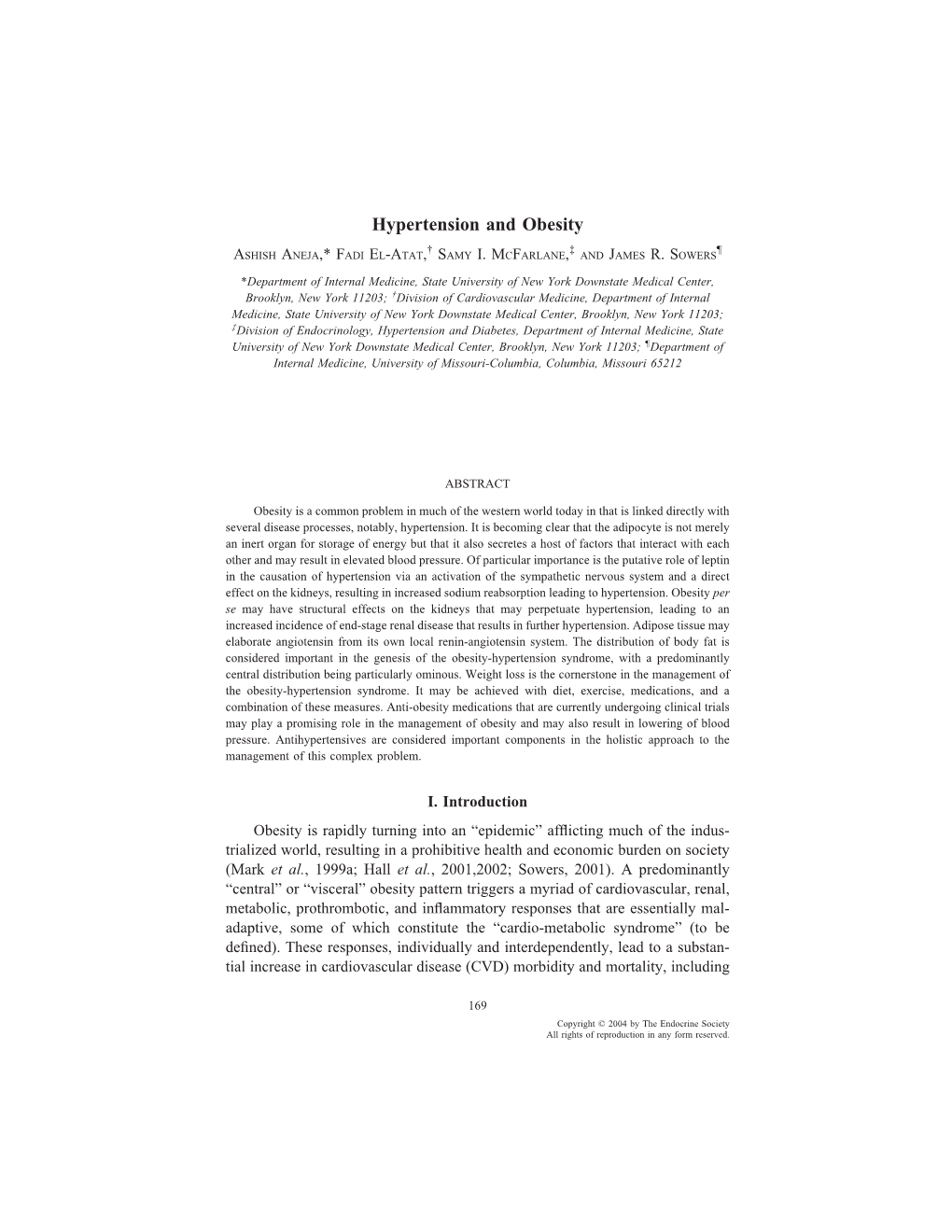 Hypertension and Obesity